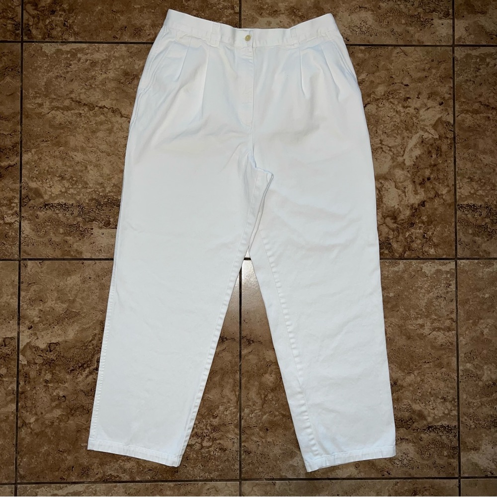 Lauren Ralph Lauren Womens Pleated Cotton Straight Wide Leg Pants W14x28
